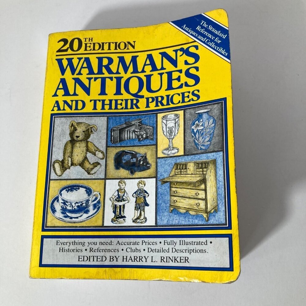 20th Edition Warman's Antiques & Their‎ Prices Book Soft Cover Copyright 1986